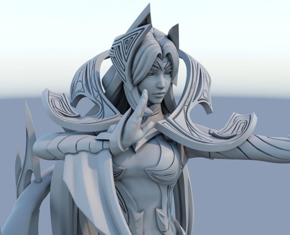 英雄联盟  舞剑灵使 伊瑞莉雅3D打印模型