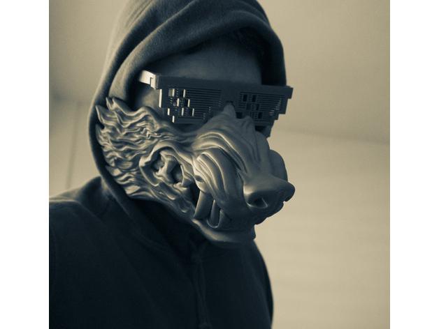 面具 狼头口罩3D打印模型