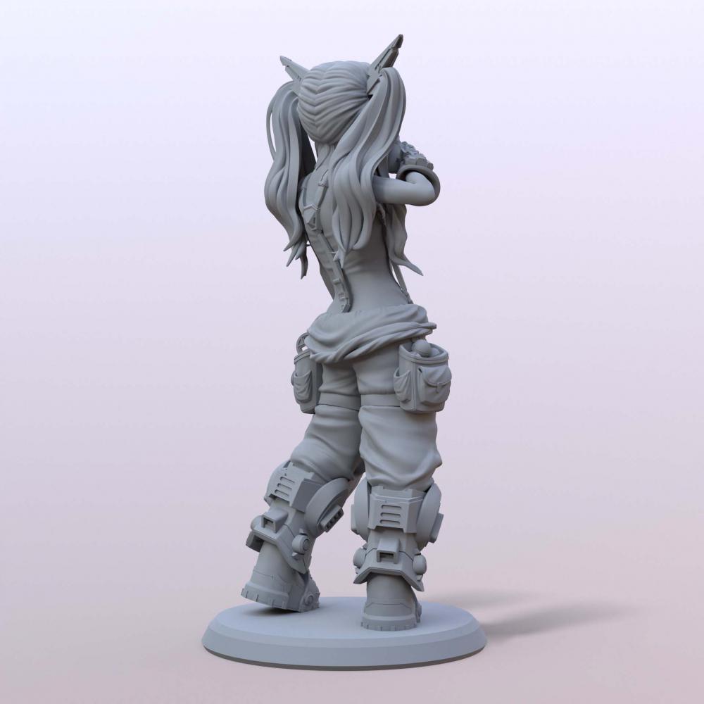机械少女3D打印模型
