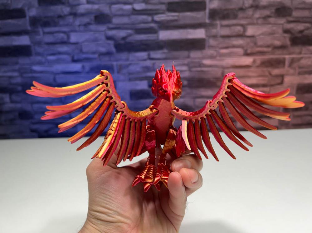 铰链式凤凰 可动3D打印模型