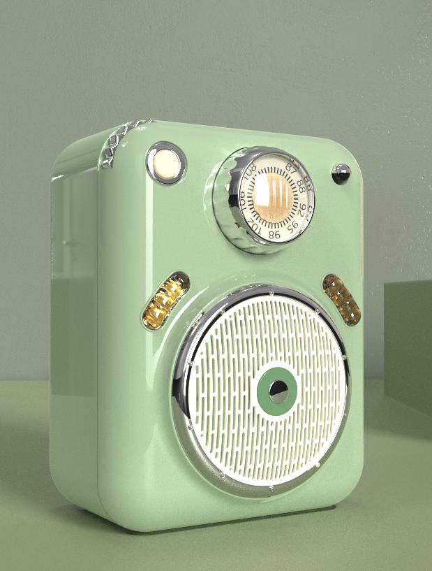 复古收音机3D打印模型