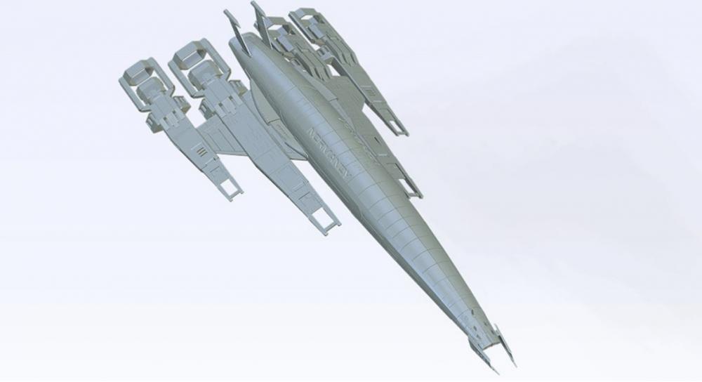 质量效应 诺曼底号SR-2 飞船模型3D打印模型