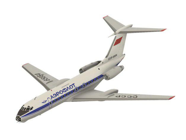 Tu-134客机3D打印模型
