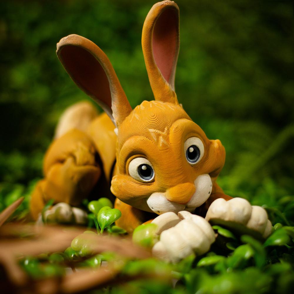 可爱兔子 可动3D打印模型