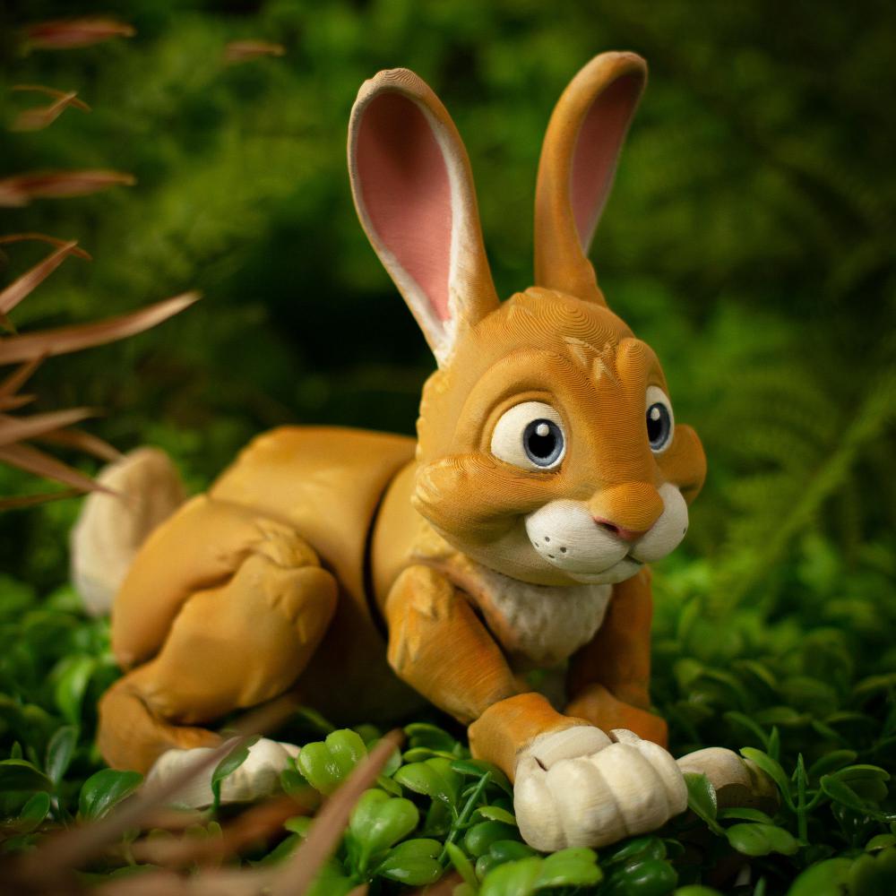 可爱兔子 可动3D打印模型
