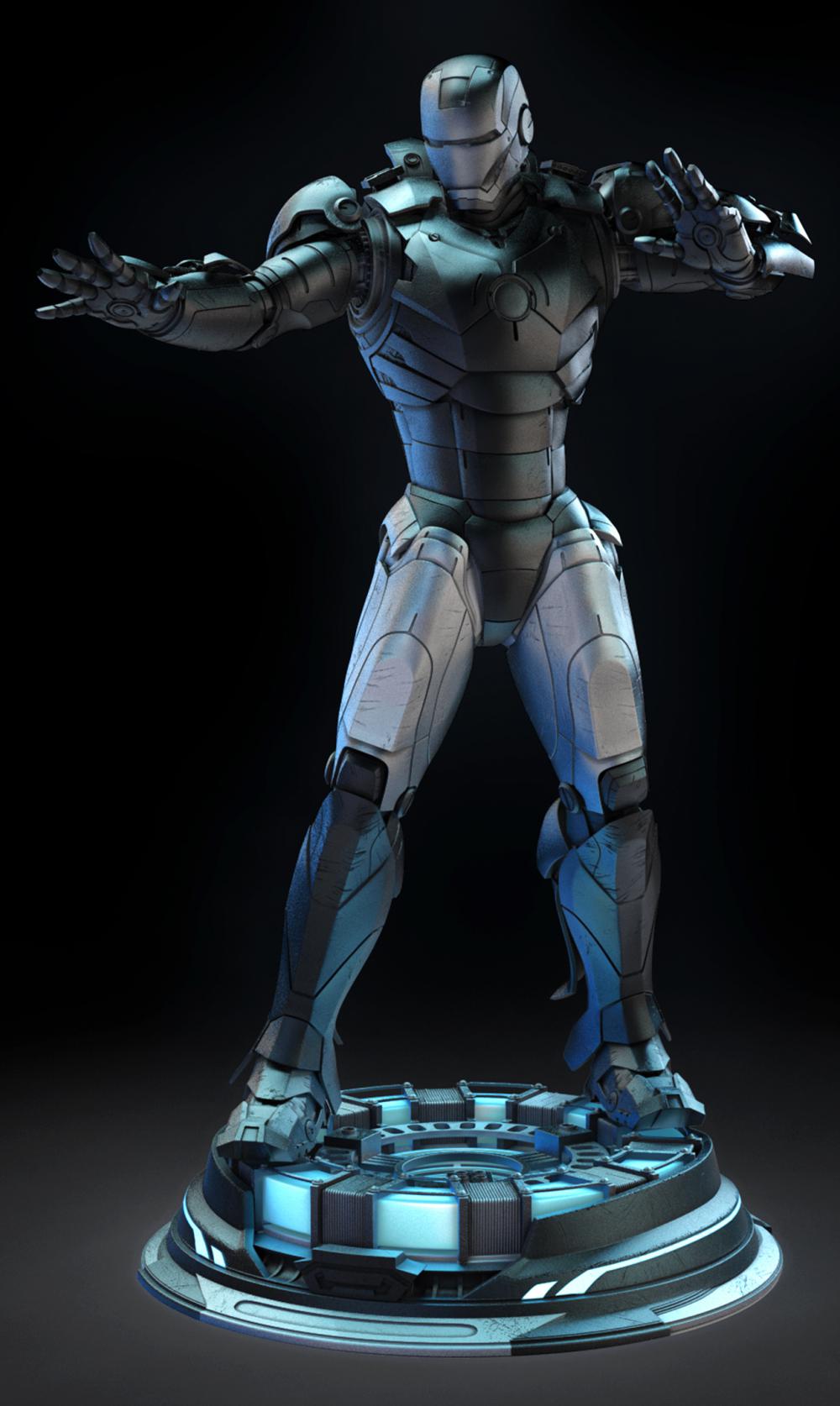 钢铁侠 开甲与闭甲版3D打印模型