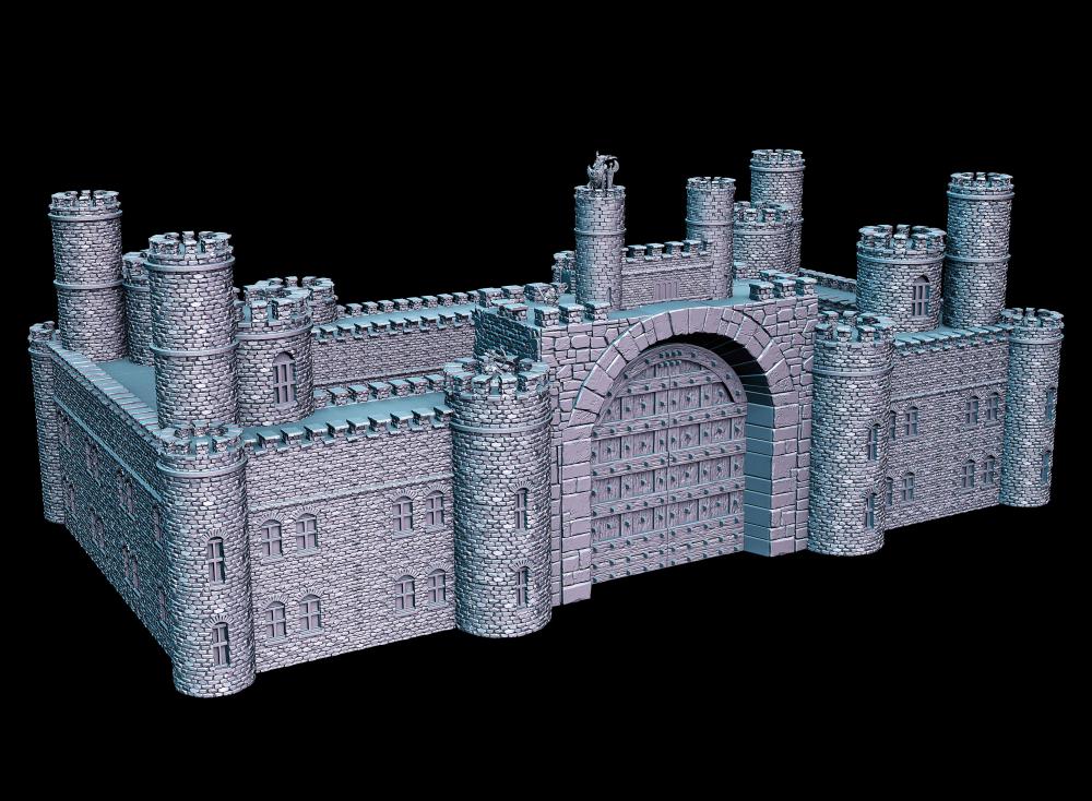 古代欧洲城堡3D打印模型