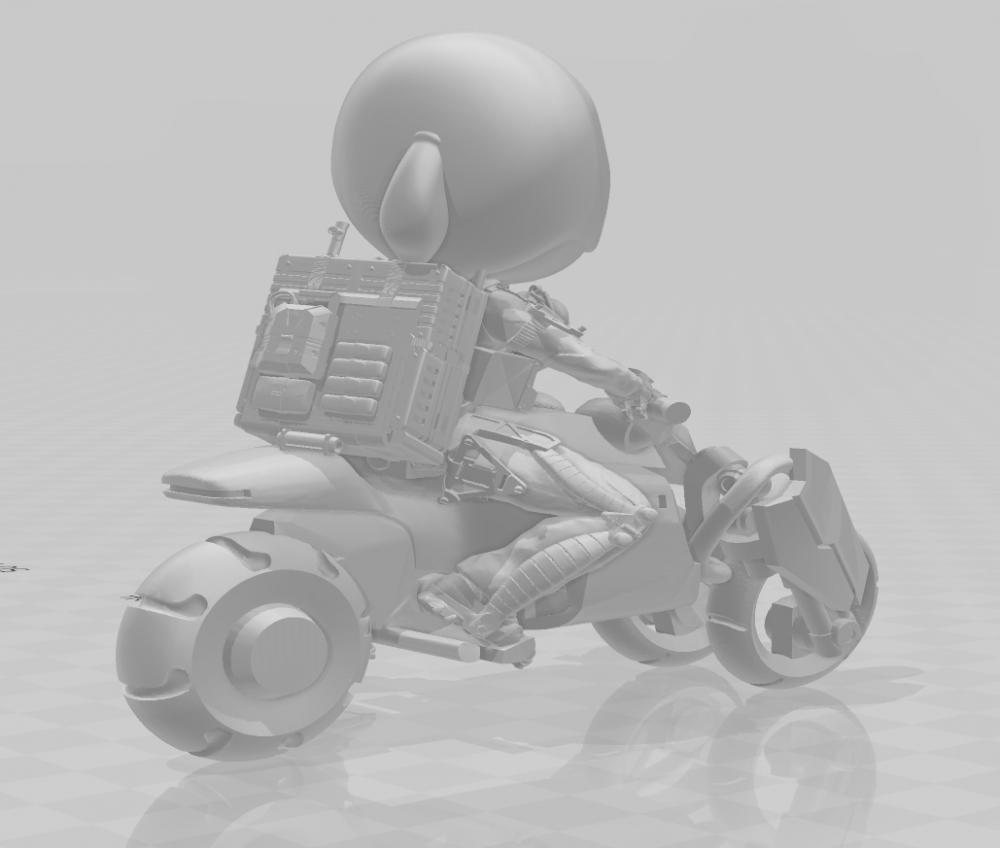 死亡搁浅 山姆与摩托简易Q版 3D打印模型