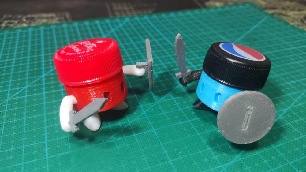 瓶盖仔 可动罐子小人3D打印模型