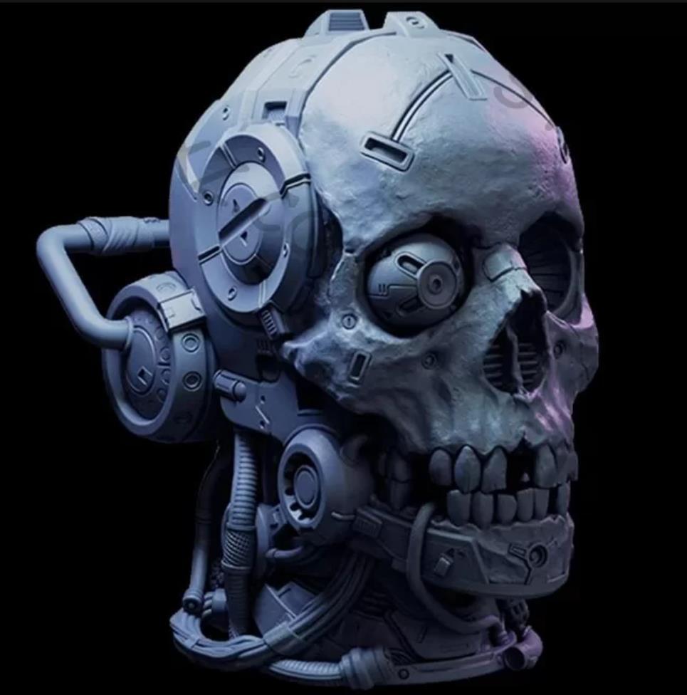 机器人头骨3D打印模型