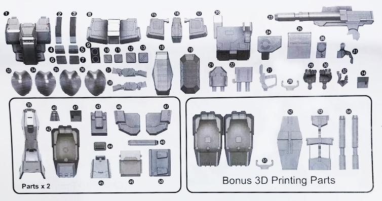 144比例EG元祖高达 FA-78改造件3D打印模型