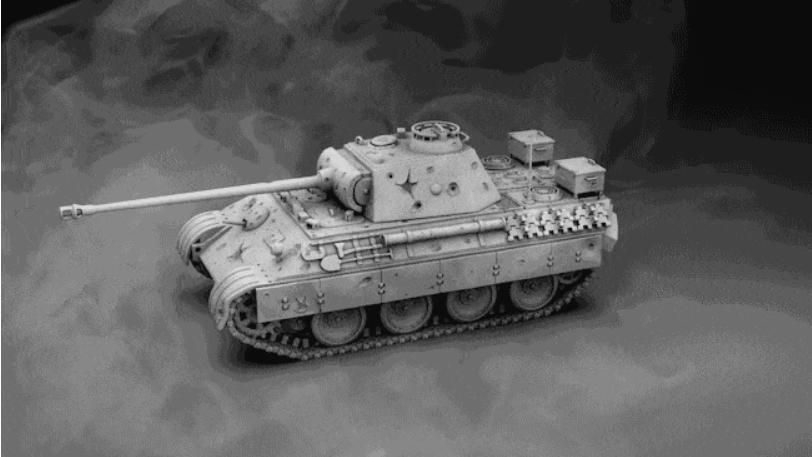 黑豹2中型坦克3D打印模型
