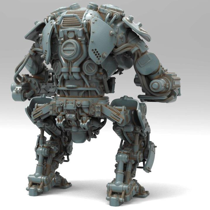 蒸气庞克-机器人3D打印模型