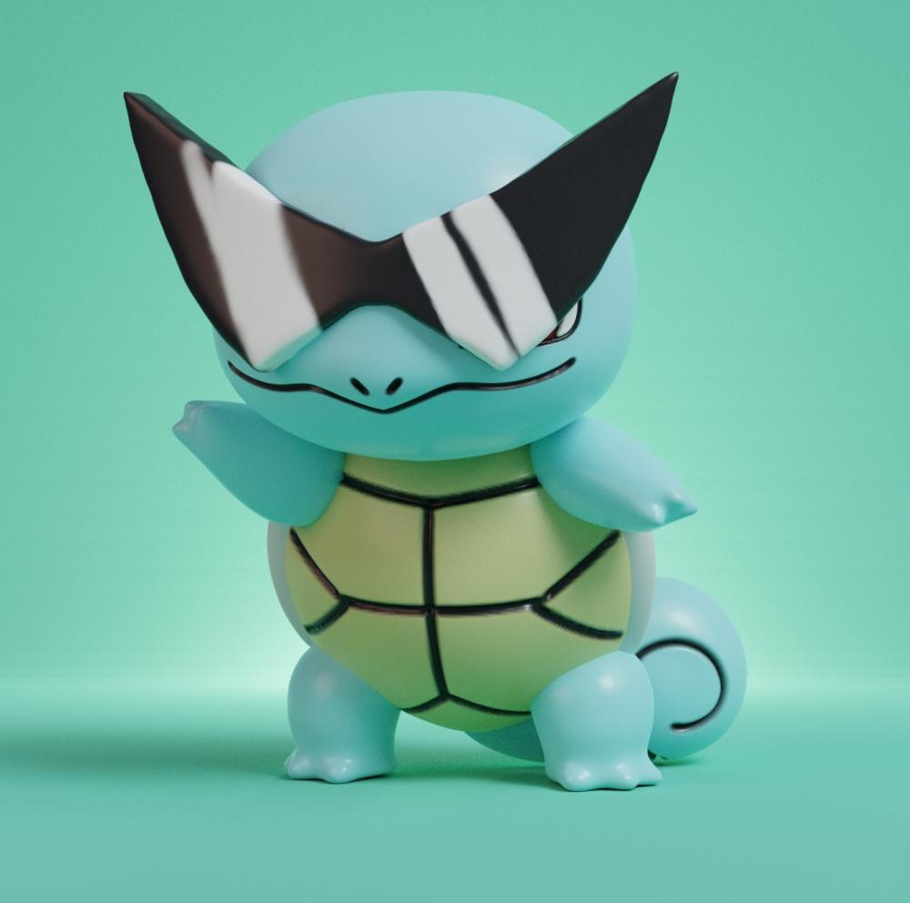 墨镜杰尼龟3D打印模型