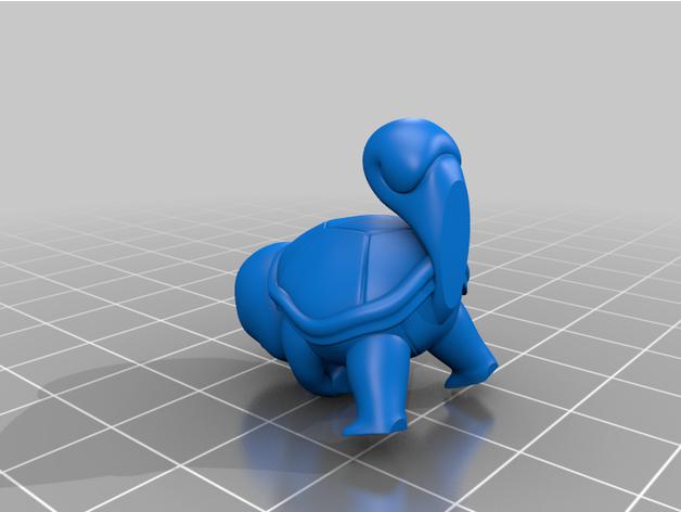 神奇宝贝-车哩龟吃饭团（高精）3D打印模型