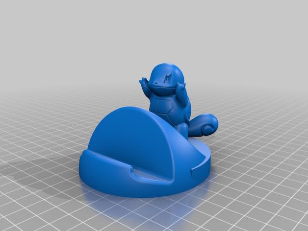神奇宝贝-车哩龟（手机支架）3D打印模型