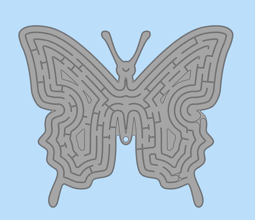 蝴蝶弹珠迷宫（玩具012）3D打印模型
