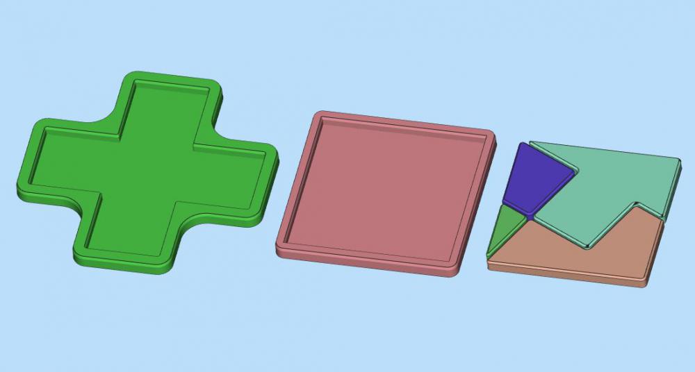 四巧板（玩具022）3D打印模型
