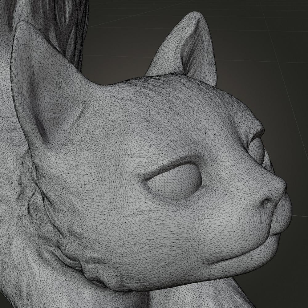 伸懒腰的猫 3D打印模型