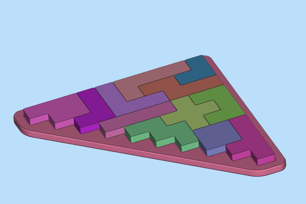 三角行拼图02（玩具027）3D打印模型