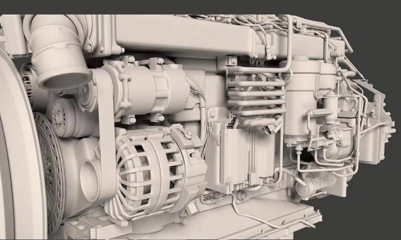 斯堪尼亚 Dc13 166 发动机3D打印模型