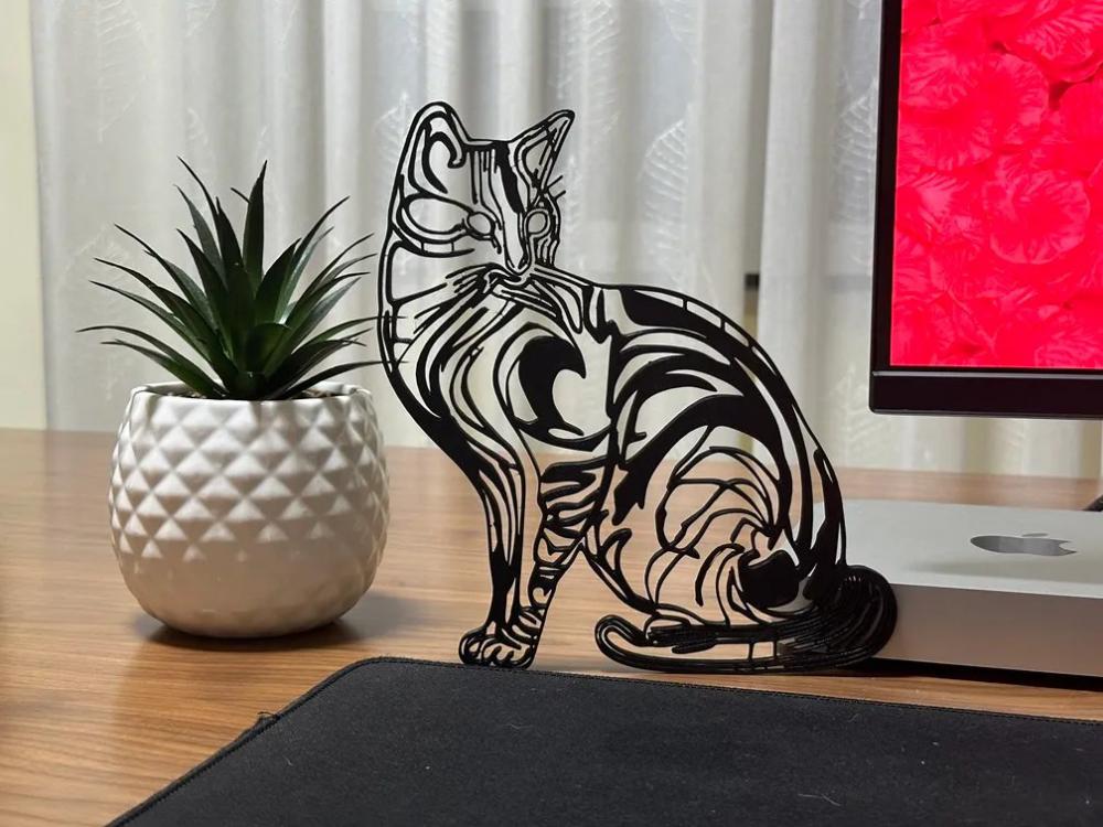 花猫 装饰品3D打印模型