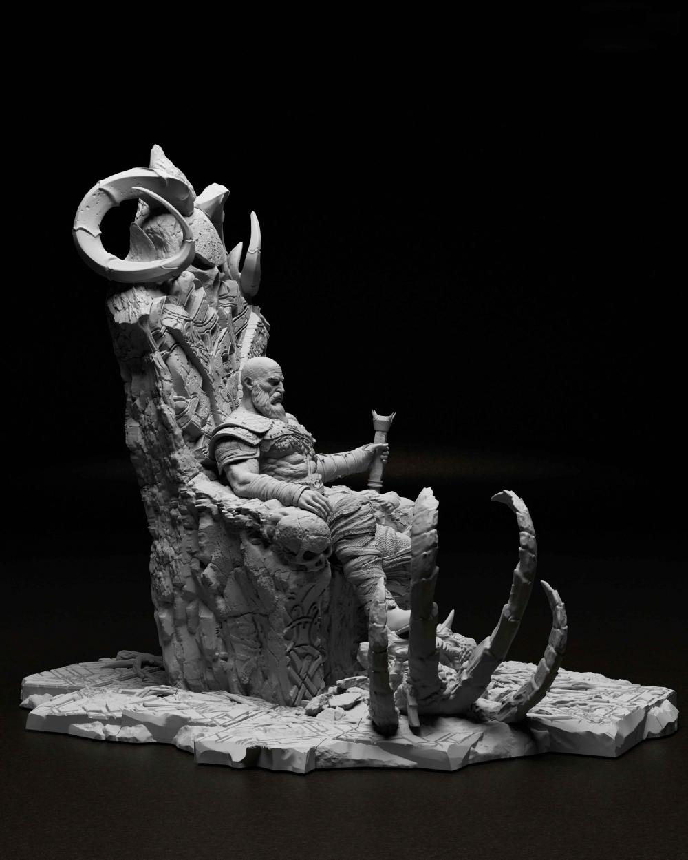 战神奎托斯 王座版3D打印模型