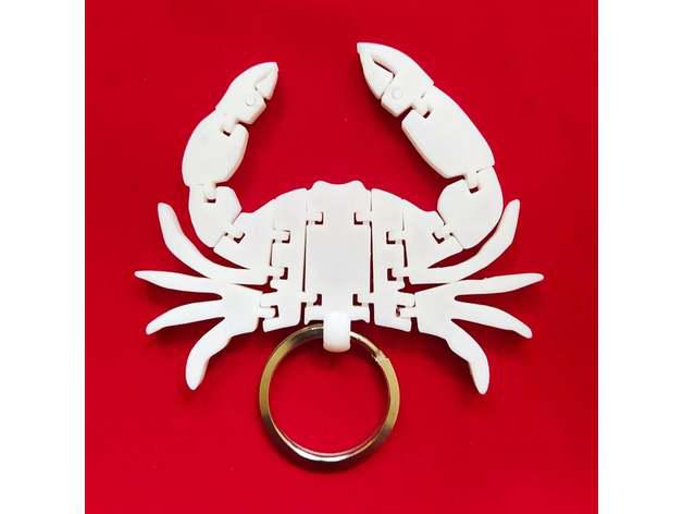 flexi可活动螃蟹钥匙扣3D打印模型