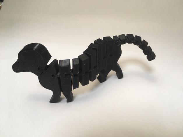 flexi可活动小狗3D打印模型