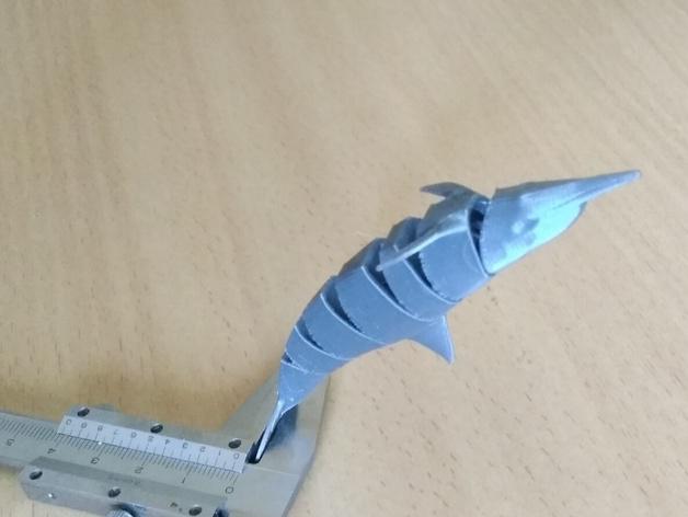 flexi可动海豚3D打印模型