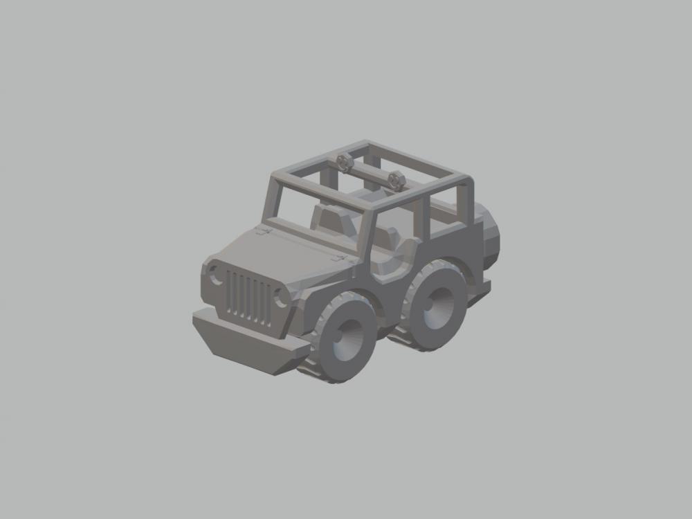玩具吉普车3D打印模型