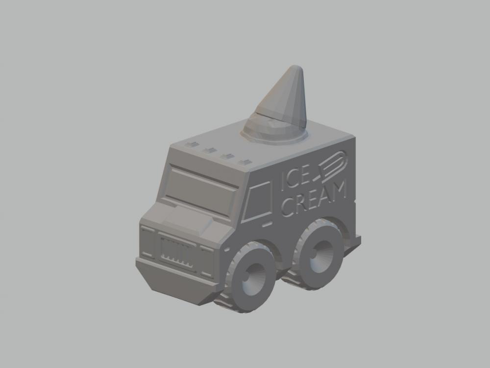 玩具冰淇淋车3D打印模型