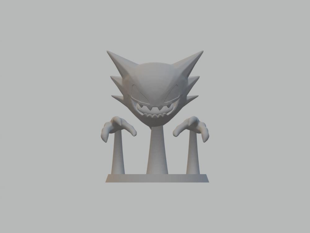 宝可梦-鬼斯、鬼斯通、耿鬼和超级耿鬼组合模型3D打印模型
