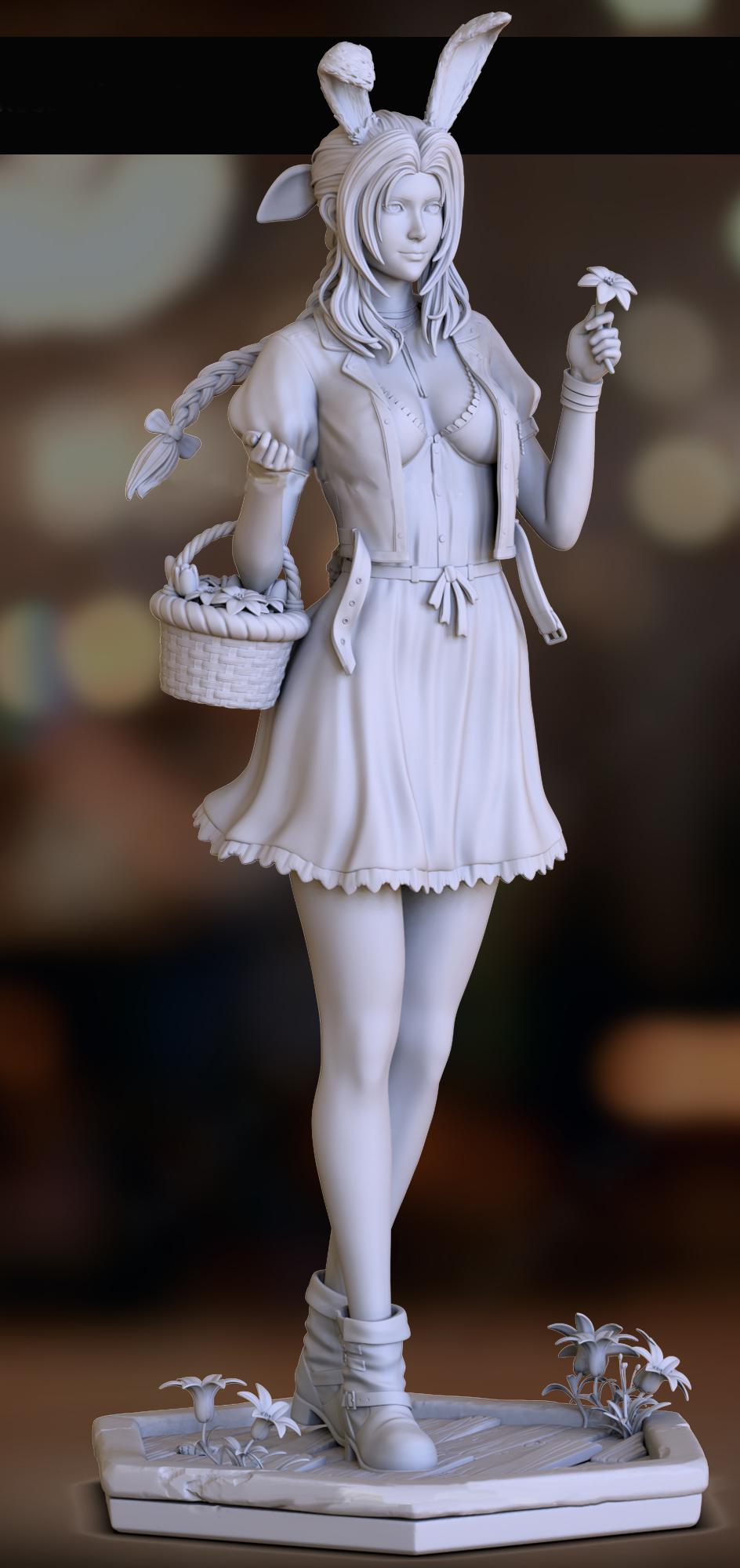 最终幻想 兔耳爱丽丝3D打印模型