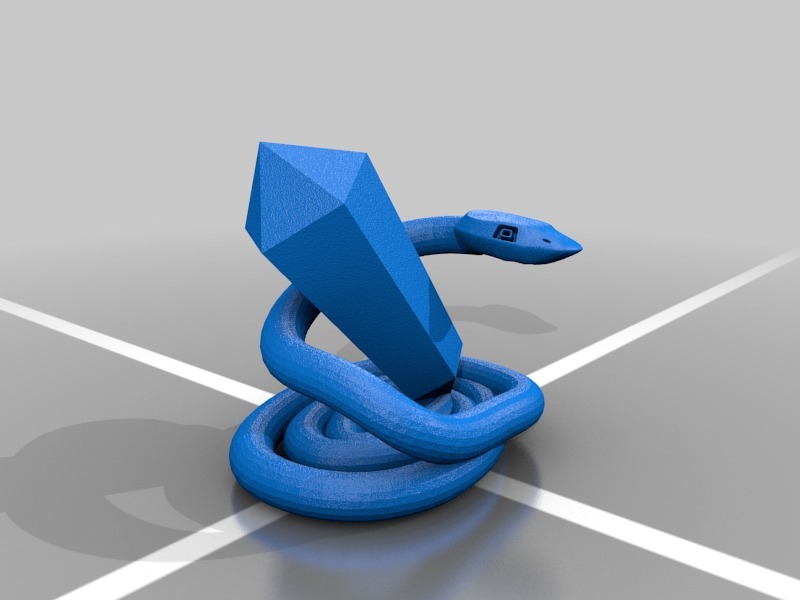 水晶与蛇3D打印模型
