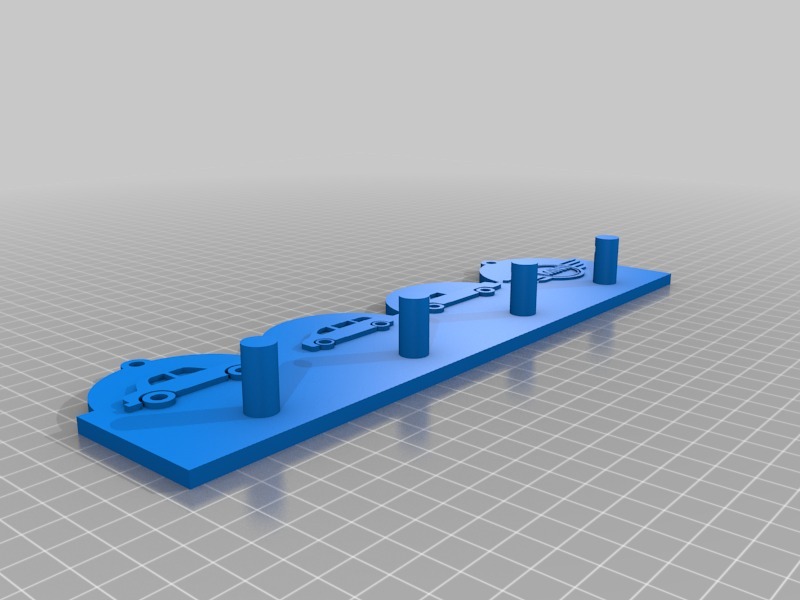 我自定义的钥匙架3D打印模型