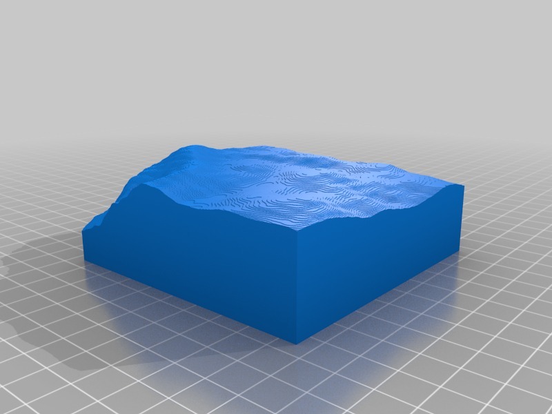 陨石坑地形展示3D打印模型