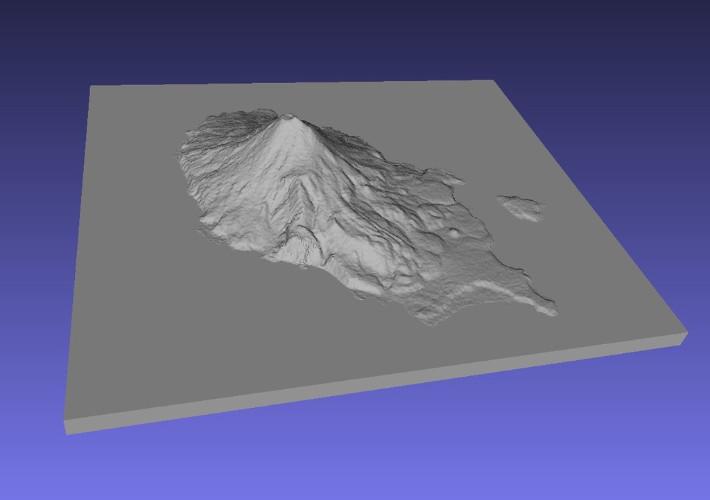 萨雷切夫火山3D打印模型