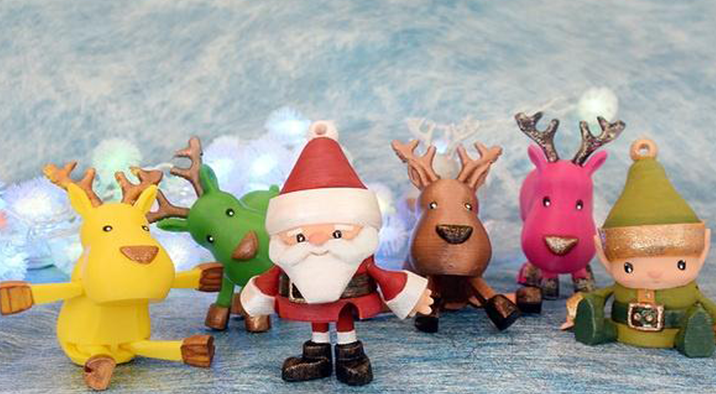 圣诞老人和麋鹿-盼望着，盼望着，雪花来了，圣诞的脚步近了~