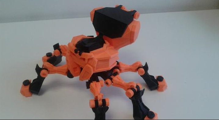3D打印蜘蛛玩具-双色打印的蜘蛛，关节也可以动哦