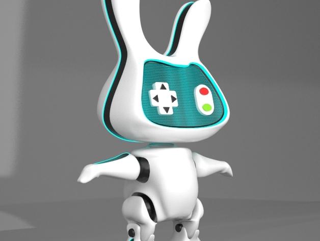 3D打印兔子机器人-会说话，会陪伴