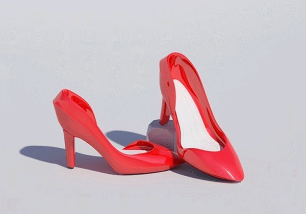 3D打印红色高跟鞋-穿上红色高跟鞋，你就是party女王！