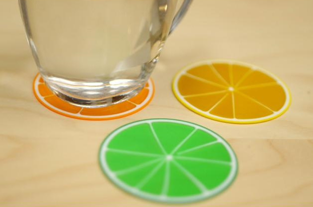 彩色柠檬杯垫-喝水也有好心情！