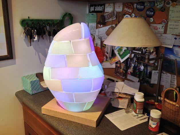 3D打印创意雕塑灯-灯火斑斓 温暖一室清冷