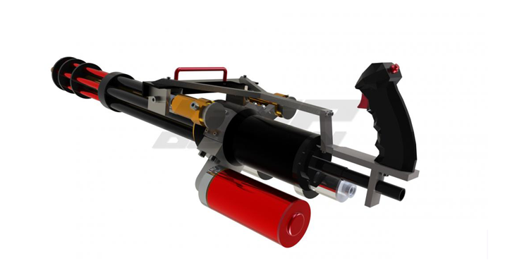 3D打印加特林激光枪模型-超高速战场之王