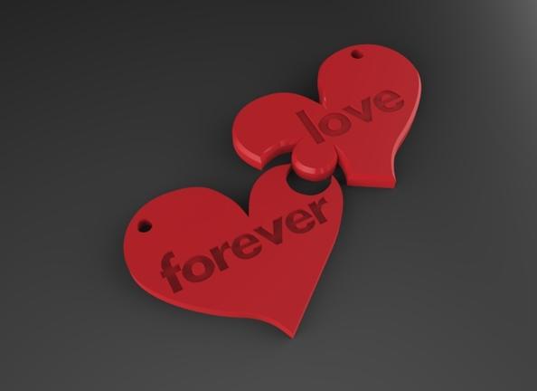 爱心项链-forever love