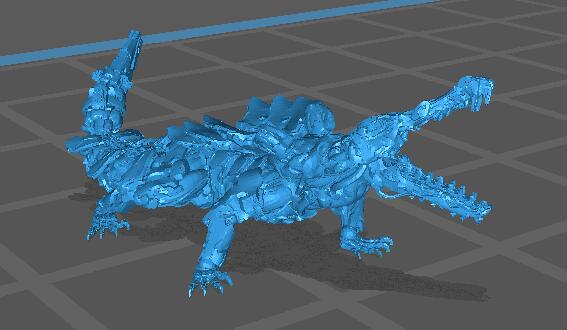 地平线机械鳄鱼3D打印模型