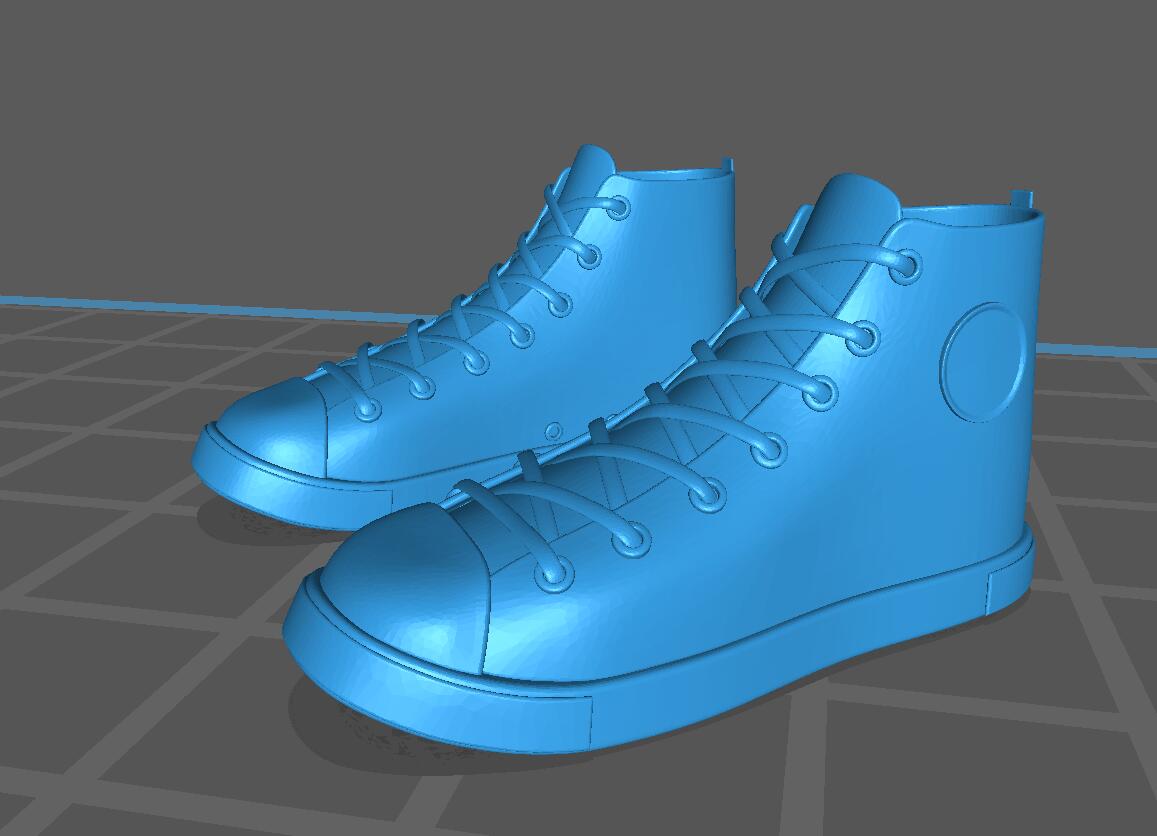 高帮板鞋3D打印模型
