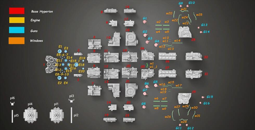 星际争霸，战列巡洋舰，大和号3D打印模型