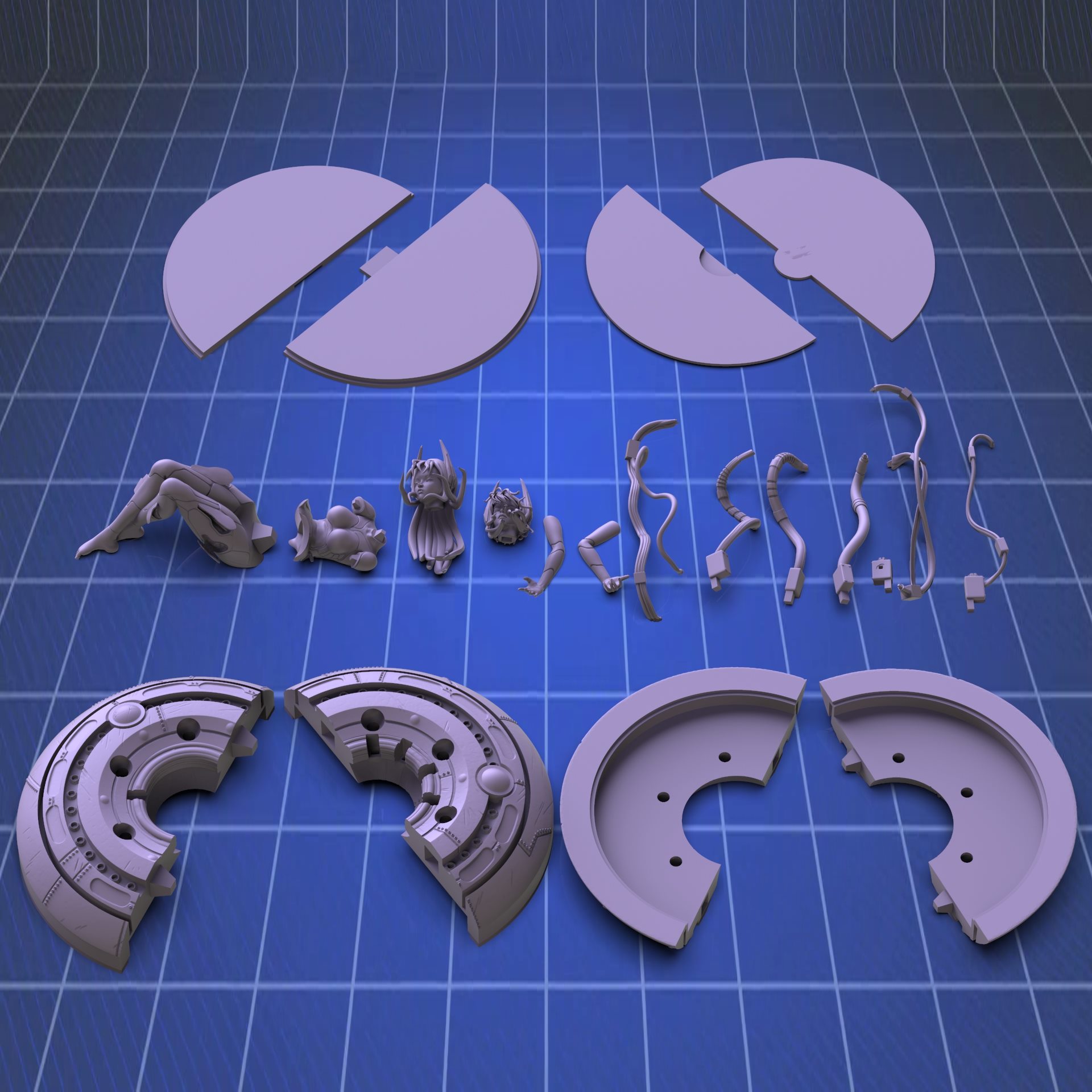 攻壳机动队 草薙素子 培养仓3D打印模型